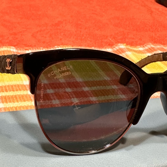 Chanel Denim Quilted Sunglasses Black - Picture 2 of 15